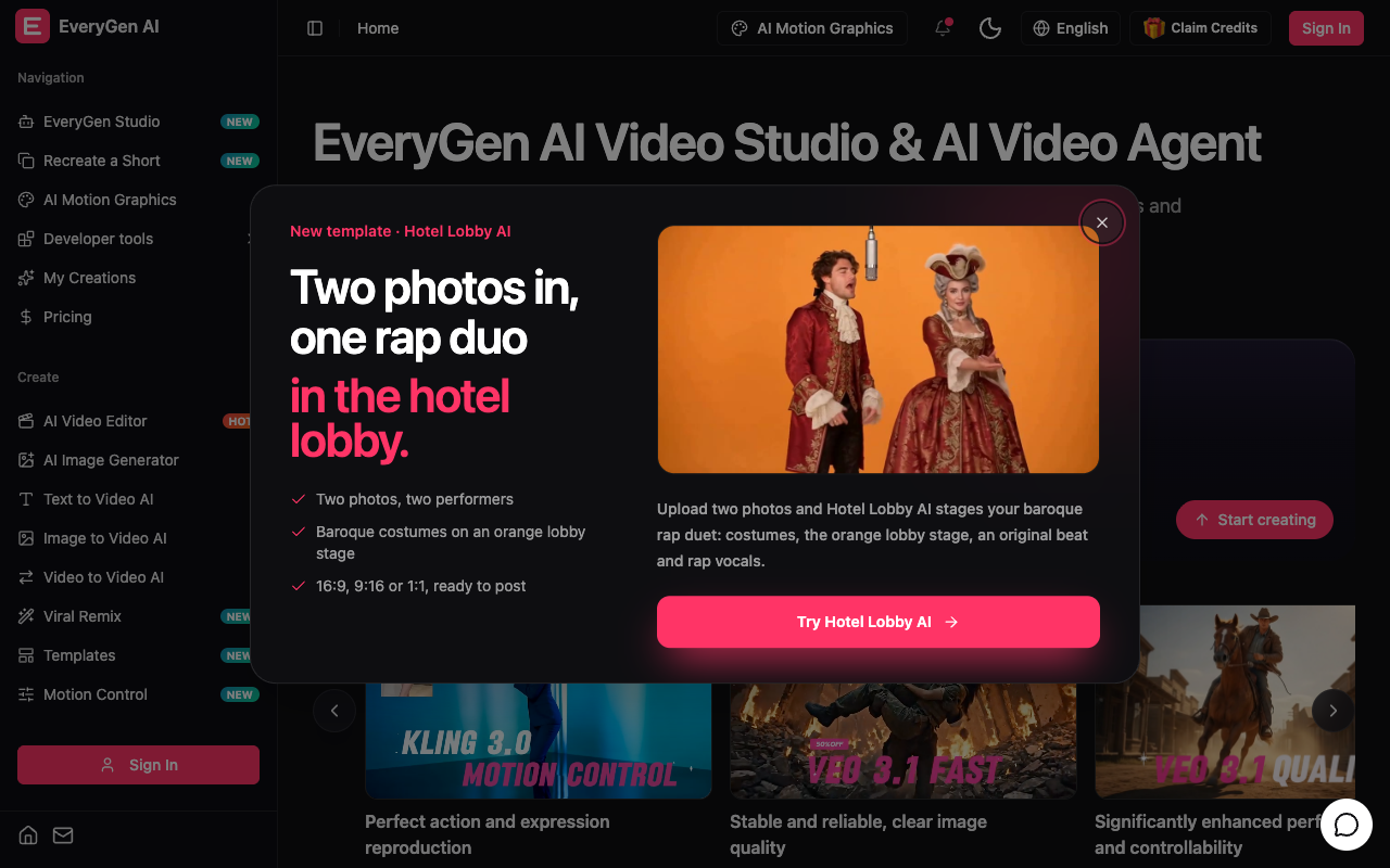 EveryGen AI (everygen-ai.com) Homepage